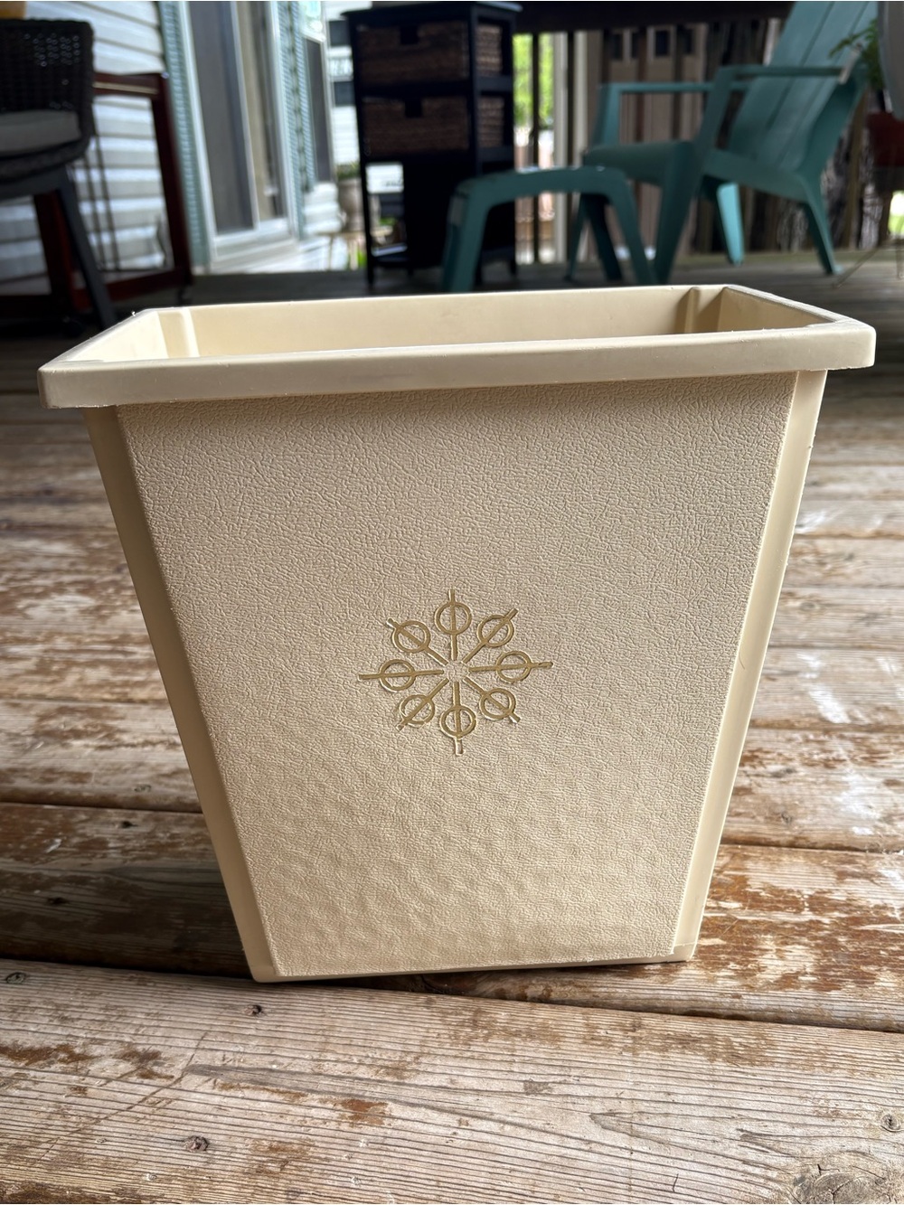 Vintage Wastebasket Steri-Lite  Plastic MCM Design Small Trash Can 1970s